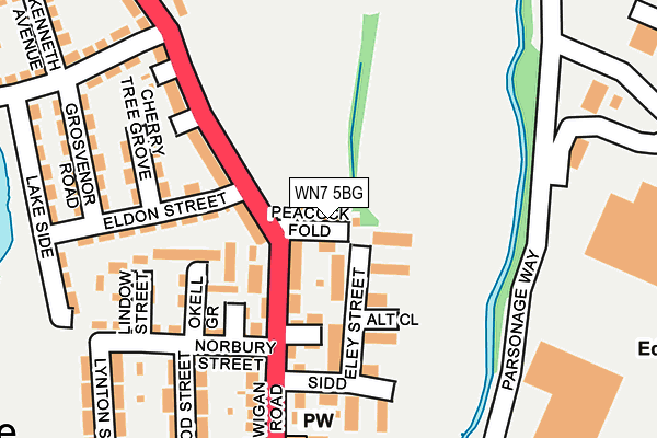 WN7 5BG map - OS OpenMap – Local (Ordnance Survey)
