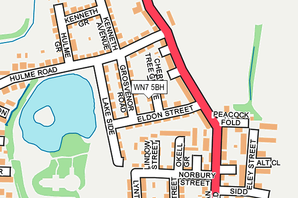 WN7 5BH map - OS OpenMap – Local (Ordnance Survey)