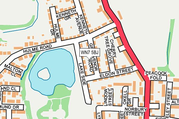 WN7 5BJ map - OS OpenMap – Local (Ordnance Survey)