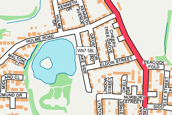 WN7 5BL map - OS OpenMap – Local (Ordnance Survey)
