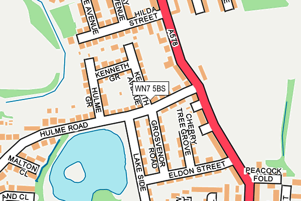 WN7 5BS map - OS OpenMap – Local (Ordnance Survey)