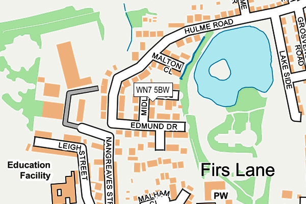 WN7 5BW map - OS OpenMap – Local (Ordnance Survey)