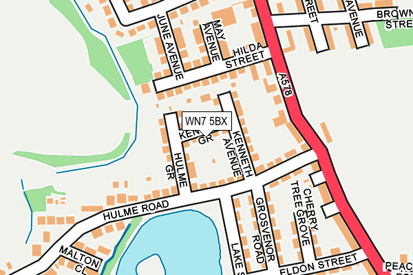 WN7 5BX map - OS OpenMap – Local (Ordnance Survey)