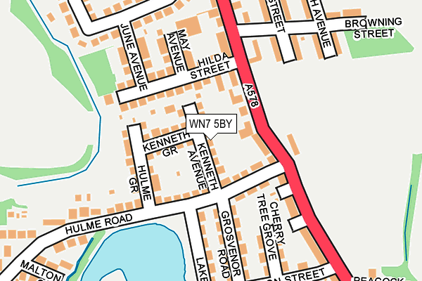 WN7 5BY map - OS OpenMap – Local (Ordnance Survey)