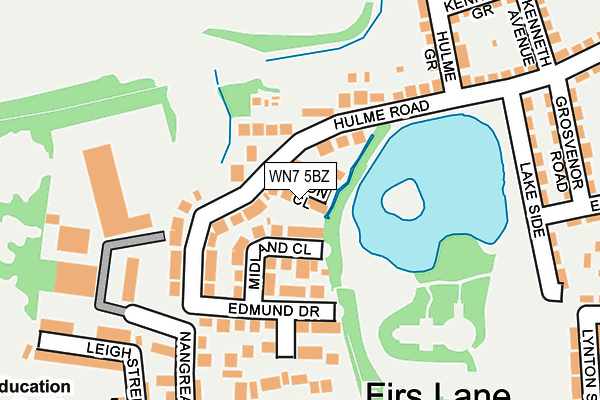 WN7 5BZ map - OS OpenMap – Local (Ordnance Survey)