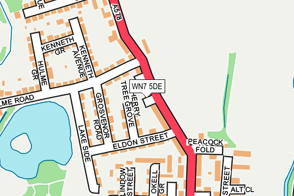 WN7 5DE map - OS OpenMap – Local (Ordnance Survey)