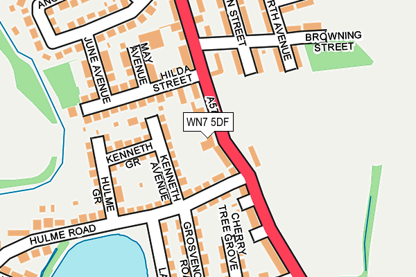 WN7 5DF map - OS OpenMap – Local (Ordnance Survey)
