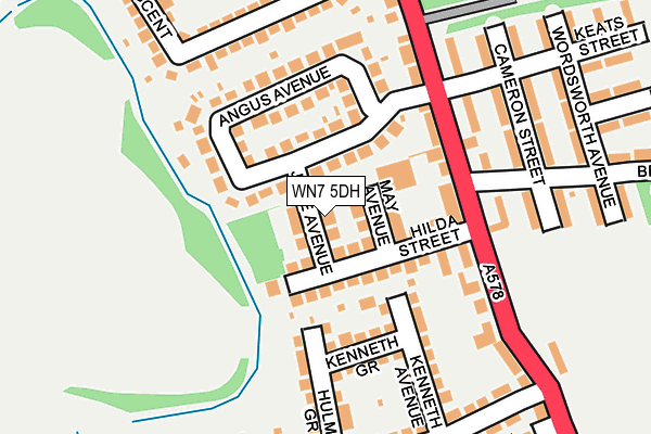 WN7 5DH map - OS OpenMap – Local (Ordnance Survey)