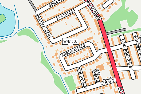 WN7 5DJ map - OS OpenMap – Local (Ordnance Survey)