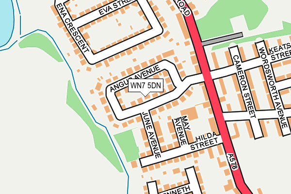 WN7 5DN map - OS OpenMap – Local (Ordnance Survey)