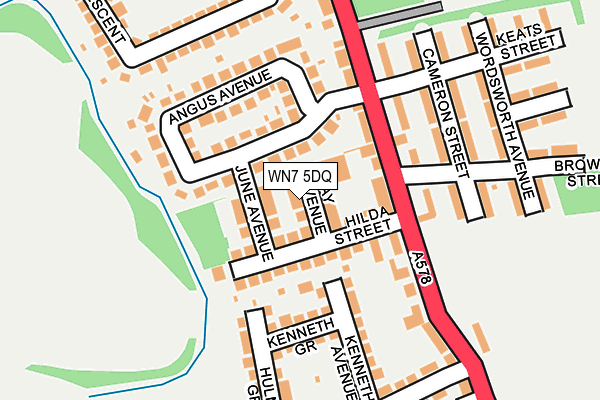 WN7 5DQ map - OS OpenMap – Local (Ordnance Survey)