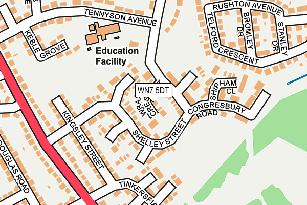 WN7 5DT map - OS OpenMap – Local (Ordnance Survey)