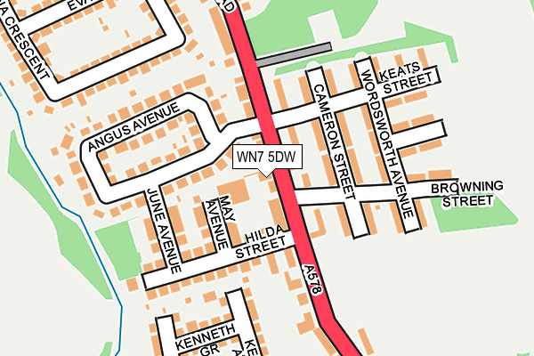 WN7 5DW map - OS OpenMap – Local (Ordnance Survey)