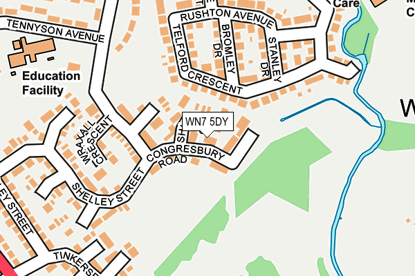 WN7 5DY map - OS OpenMap – Local (Ordnance Survey)