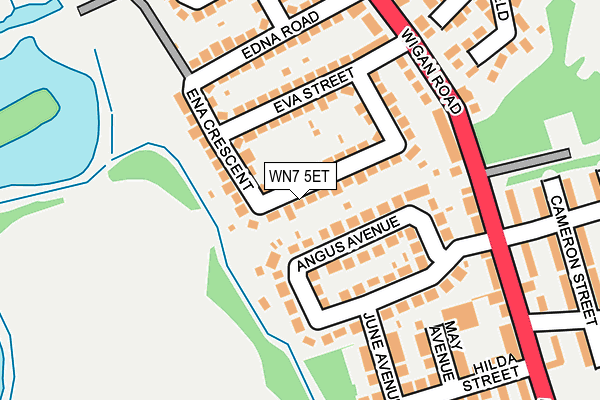 WN7 5ET map - OS OpenMap – Local (Ordnance Survey)