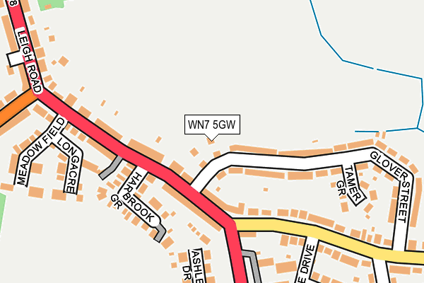 WN7 5GW map - OS OpenMap – Local (Ordnance Survey)