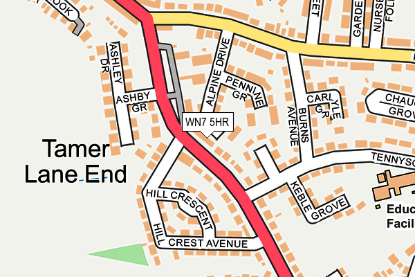 WN7 5HR map - OS OpenMap – Local (Ordnance Survey)