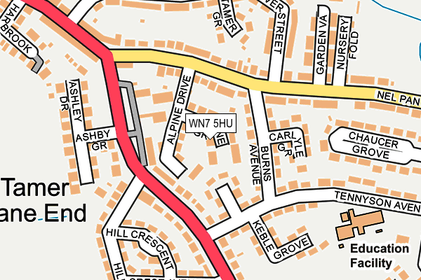 WN7 5HU map - OS OpenMap – Local (Ordnance Survey)