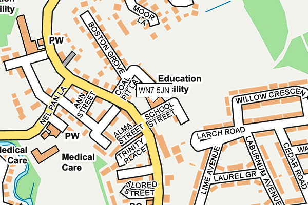 WN7 5JN map - OS OpenMap – Local (Ordnance Survey)