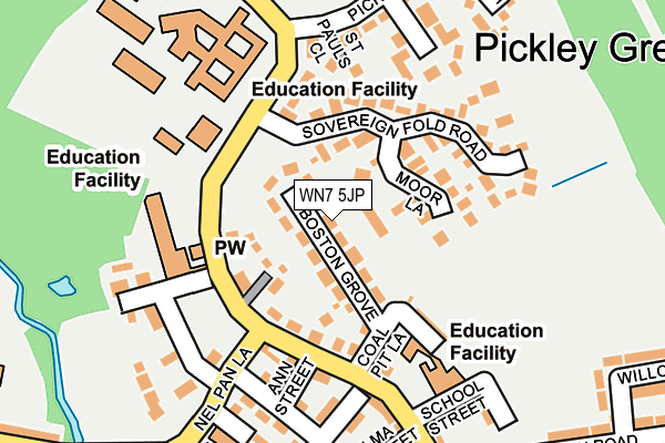 WN7 5JP map - OS OpenMap – Local (Ordnance Survey)