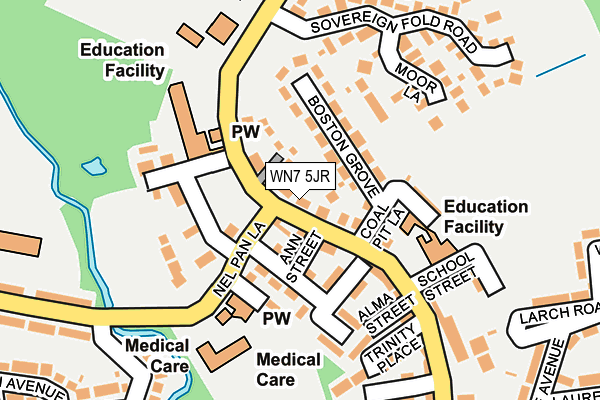 WN7 5JR map - OS OpenMap – Local (Ordnance Survey)