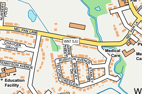 WN7 5JU map - OS OpenMap – Local (Ordnance Survey)