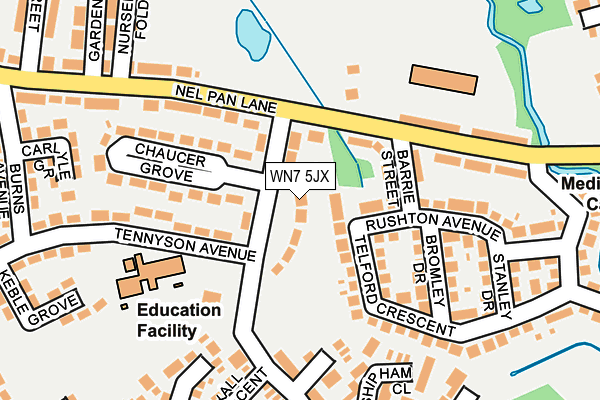WN7 5JX map - OS OpenMap – Local (Ordnance Survey)