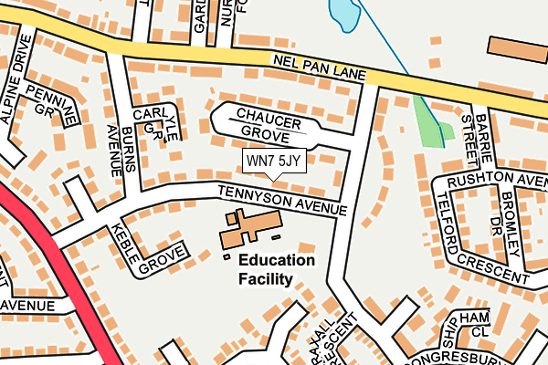 WN7 5JY map - OS OpenMap – Local (Ordnance Survey)