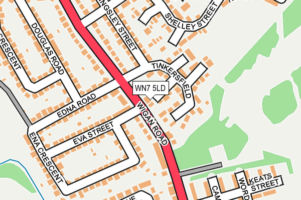 WN7 5LD map - OS OpenMap – Local (Ordnance Survey)