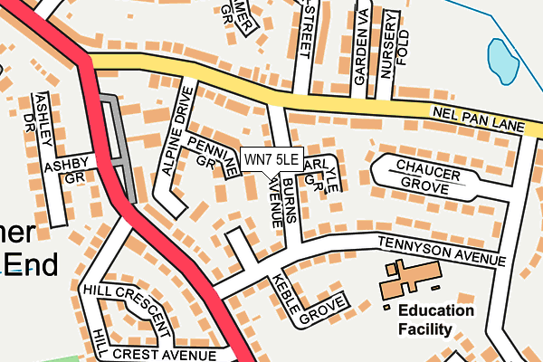 WN7 5LE map - OS OpenMap – Local (Ordnance Survey)