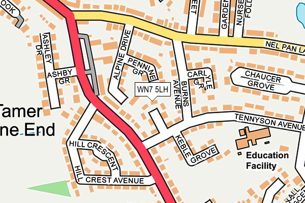 WN7 5LH map - OS OpenMap – Local (Ordnance Survey)