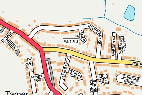 WN7 5LJ map - OS OpenMap – Local (Ordnance Survey)