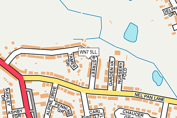 WN7 5LL map - OS OpenMap – Local (Ordnance Survey)