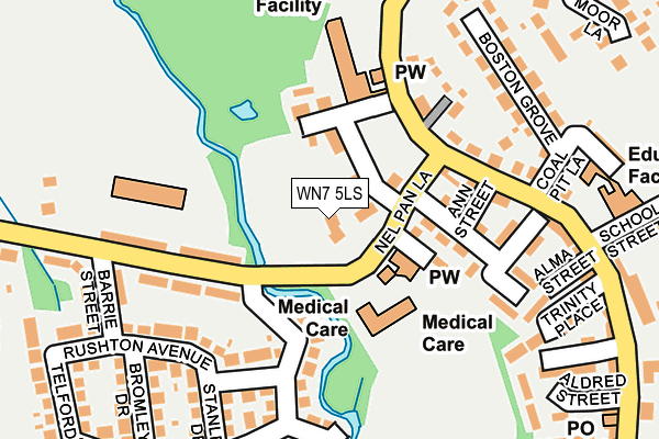 WN7 5LS map - OS OpenMap – Local (Ordnance Survey)