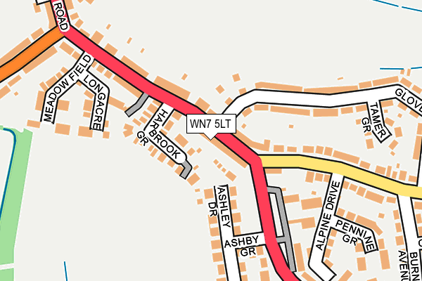 WN7 5LT map - OS OpenMap – Local (Ordnance Survey)