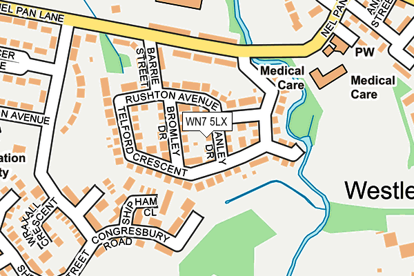 WN7 5LX map - OS OpenMap – Local (Ordnance Survey)