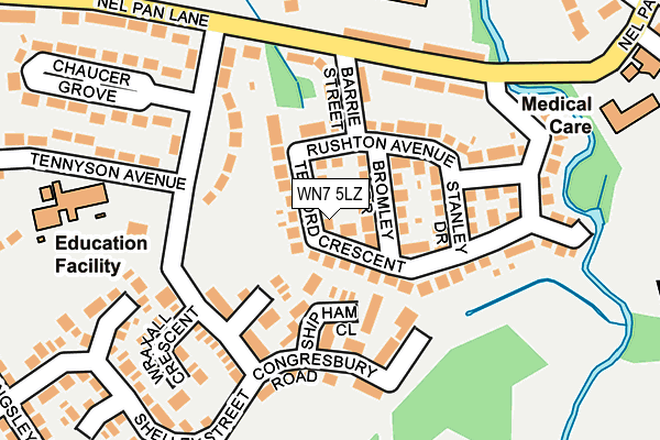 WN7 5LZ map - OS OpenMap – Local (Ordnance Survey)