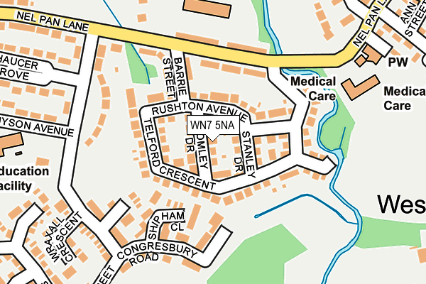 WN7 5NA map - OS OpenMap – Local (Ordnance Survey)