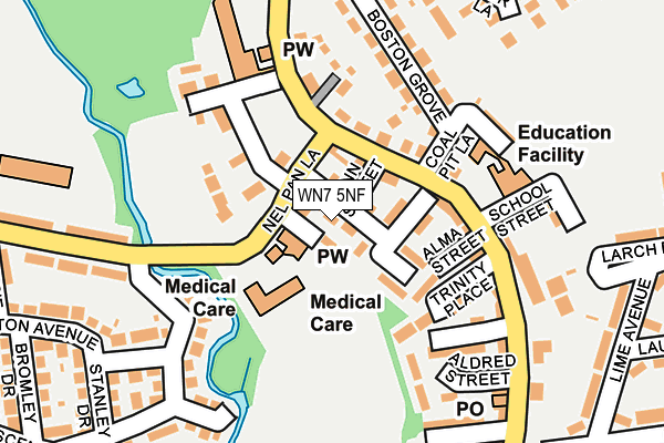 WN7 5NF map - OS OpenMap – Local (Ordnance Survey)