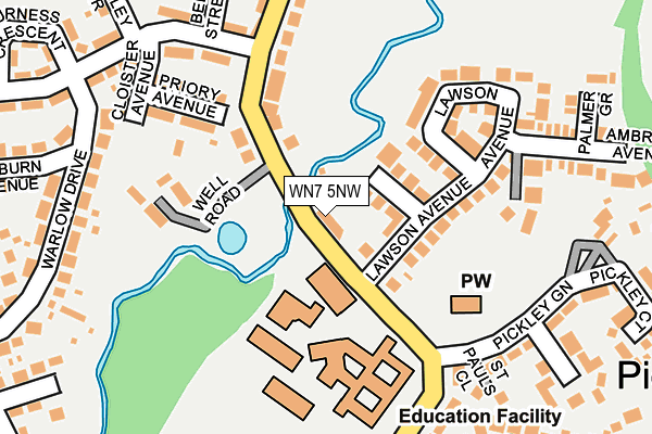 WN7 5NW map - OS OpenMap – Local (Ordnance Survey)