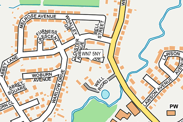 WN7 5NY map - OS OpenMap – Local (Ordnance Survey)