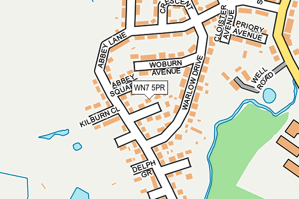 WN7 5PR map - OS OpenMap – Local (Ordnance Survey)