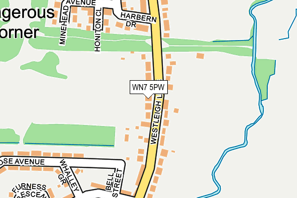 WN7 5PW map - OS OpenMap – Local (Ordnance Survey)