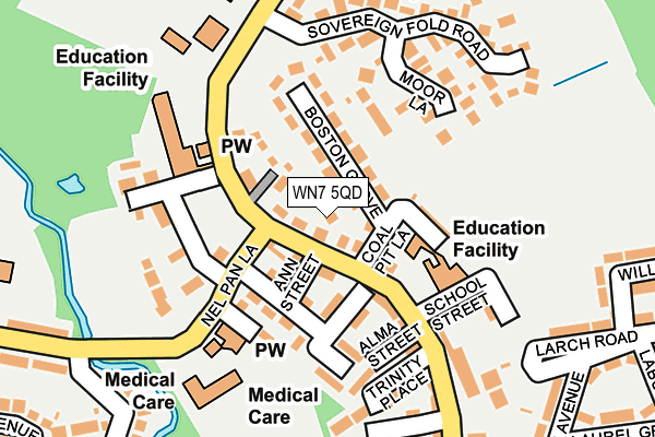 WN7 5QD map - OS OpenMap – Local (Ordnance Survey)