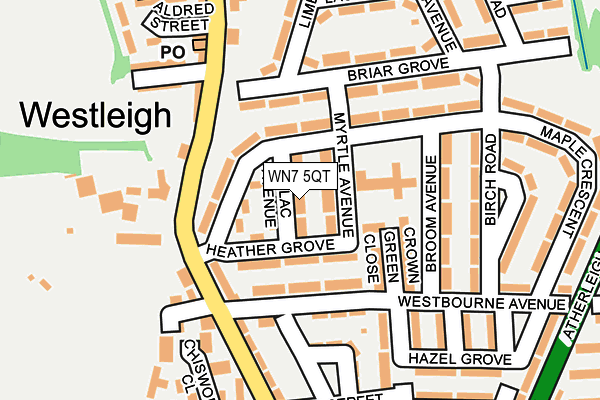 WN7 5QT map - OS OpenMap – Local (Ordnance Survey)