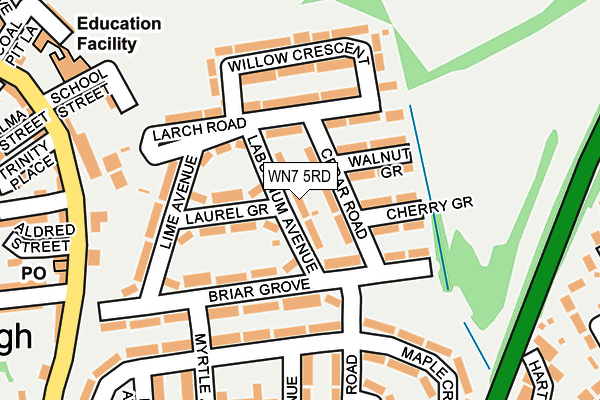 WN7 5RD map - OS OpenMap – Local (Ordnance Survey)