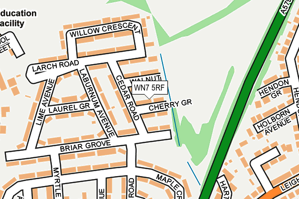 WN7 5RF map - OS OpenMap – Local (Ordnance Survey)