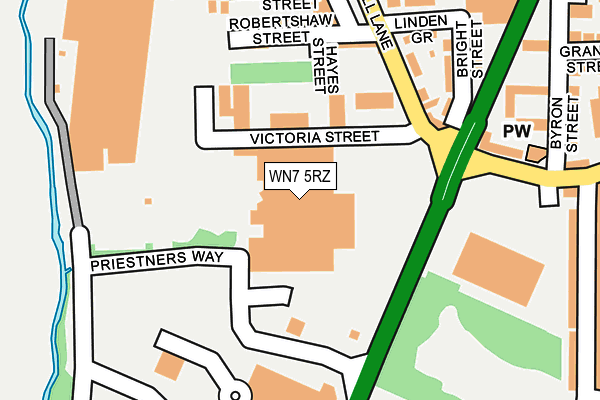 WN7 5RZ map - OS OpenMap – Local (Ordnance Survey)