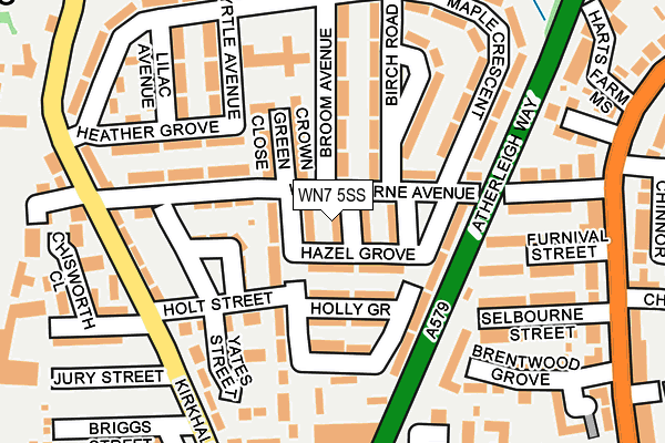 WN7 5SS map - OS OpenMap – Local (Ordnance Survey)