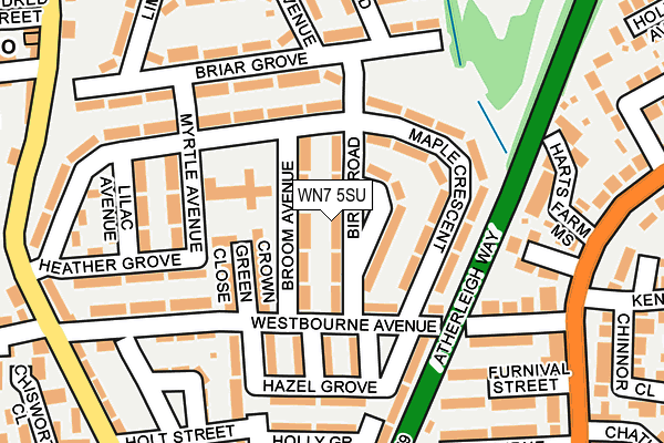 WN7 5SU map - OS OpenMap – Local (Ordnance Survey)